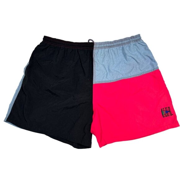 Vintage Other - Vintage 80s colorblock swim shorts vacation cruise made in USA size M